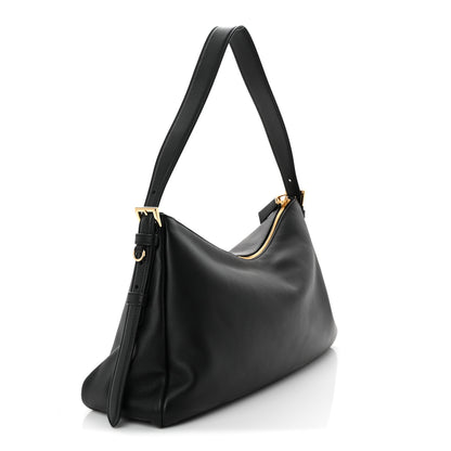 Prada Soft Calfskin Large Aimée Shoulder Bag Black 3 of 10