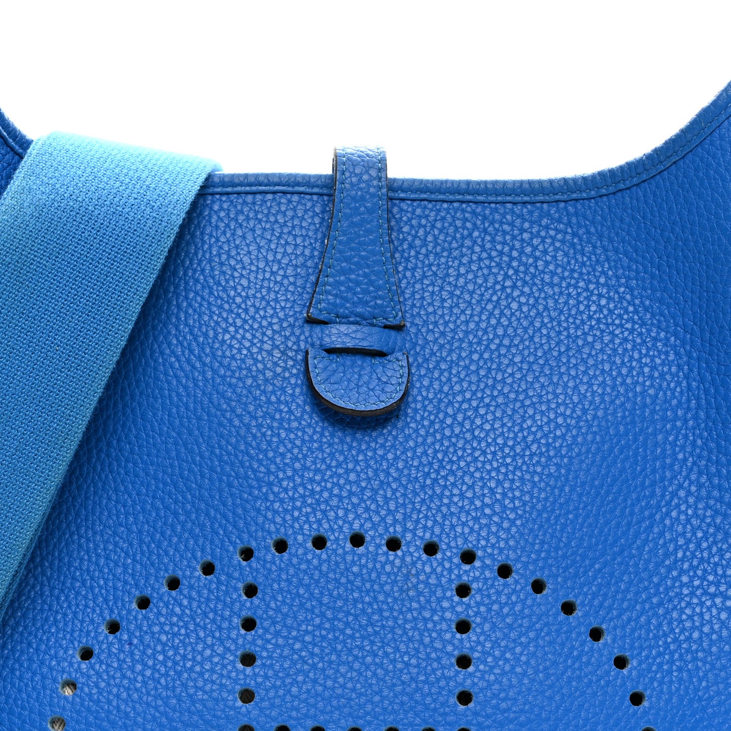 Hermes Taurillon Clemence Evelyne III PM Bleu Hydra 8 of 14