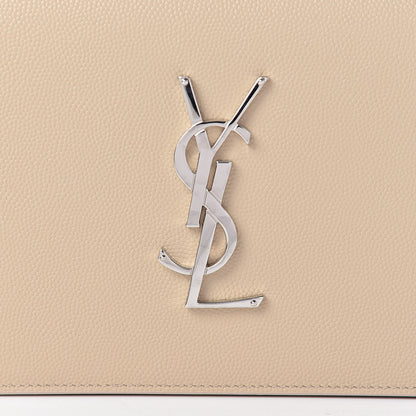 Saint Laurent Grain De Poudre Classic Kate Monogram Clutch Nude Powder 7 of 9