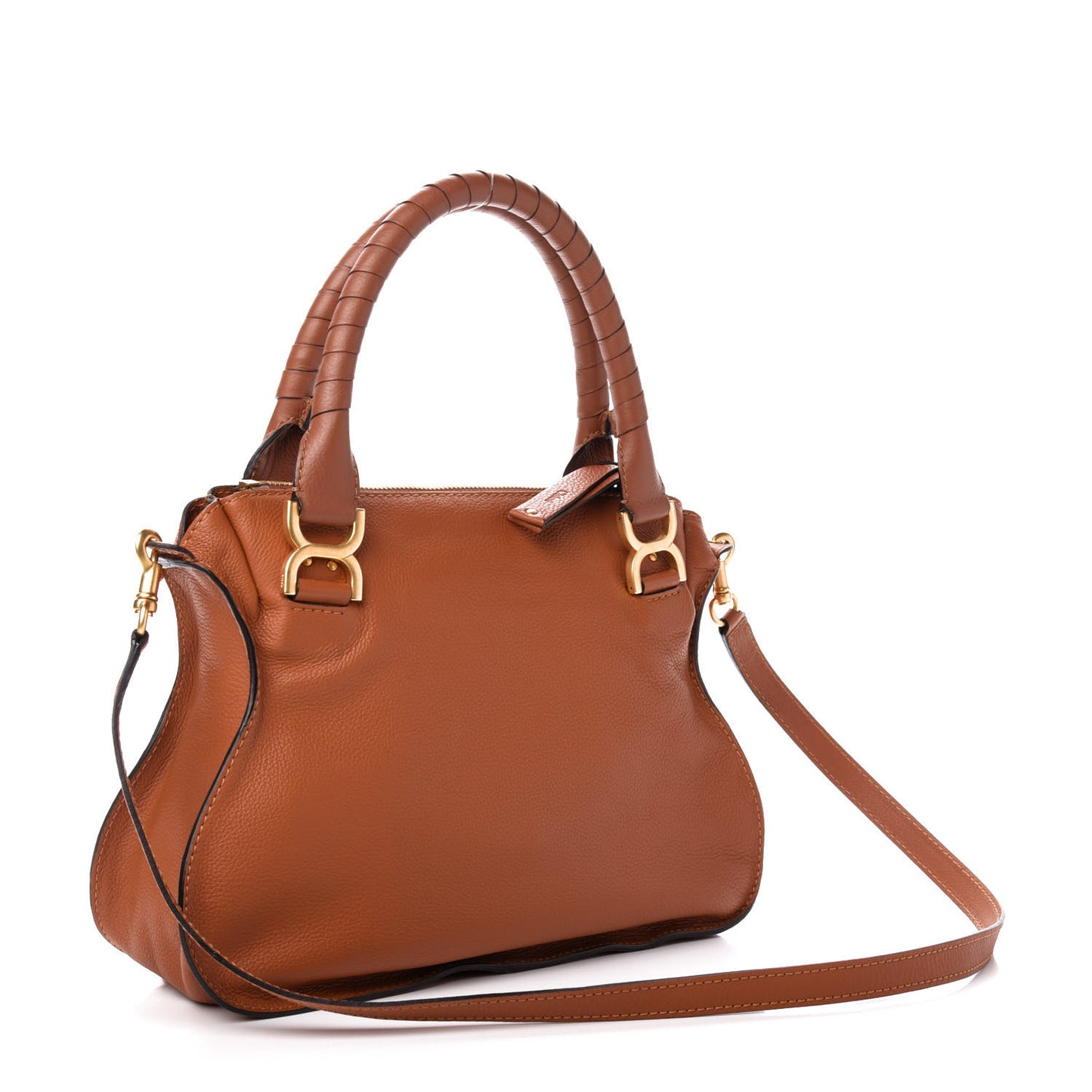 Calfskin Medium Marcie Satchel Tan