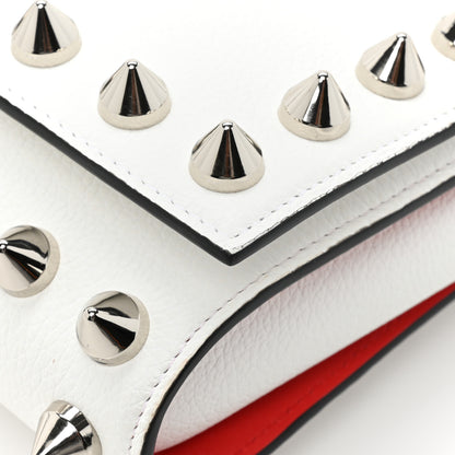 Christian Louboutin Calfskin Empire Maxi Spikes Paloma Clutch White 12 of 16