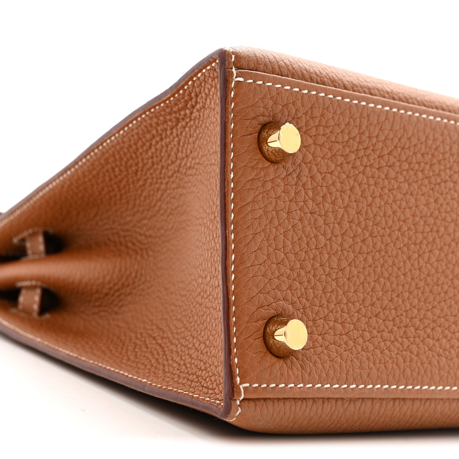 Hermes Togo Horseshoe Kelly Sellier 25 Gold Capucine 9 of 12