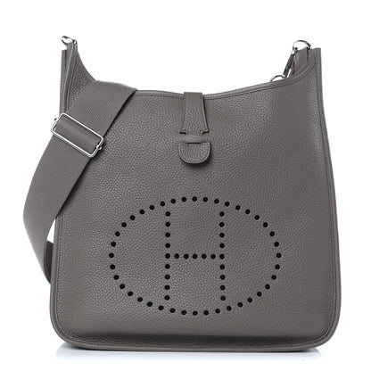Hermes Taurillon Clemence Evelyne III GM Etain 1 of 11