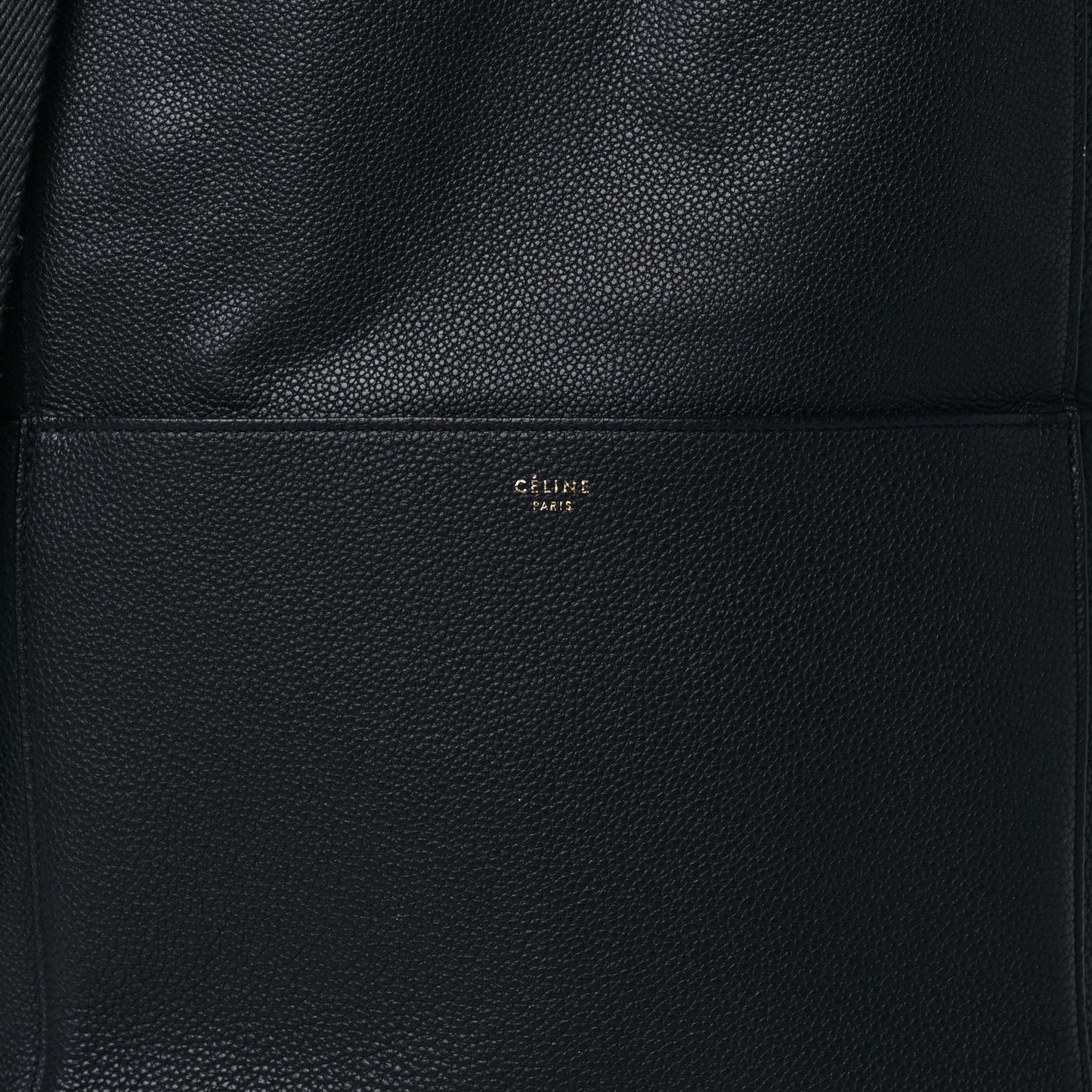 Soft Grained Calfskin Sangle Bucket Bag Navy Blue