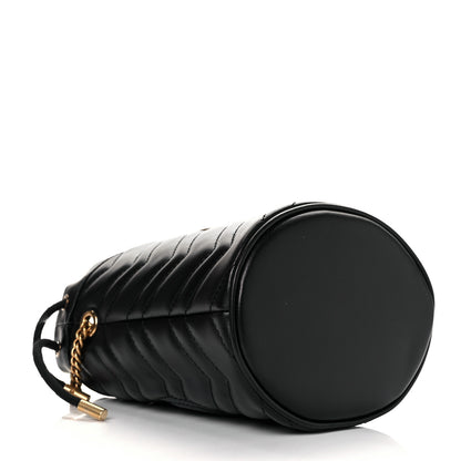 Gucci Calfskin Matelasse Mini GG Marmont 2.0 Bucket Bag Black 4 of 8