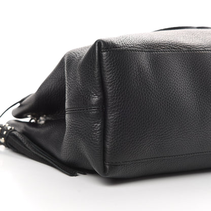 Gucci Pebbled Calfskin Studded Medium Soho Chain Shoulder Bag Black 9 of 12