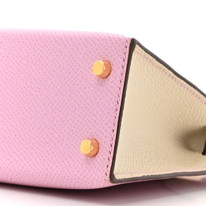 Hermes Epsom Horseshoe Mini Kelly Sellier 20 Mauve Sylvestre Craie 9 of 16