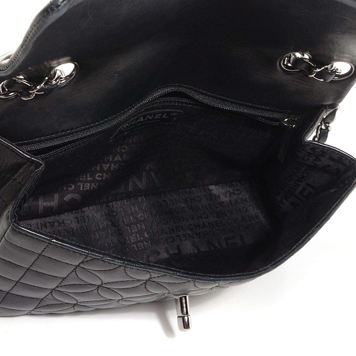 Chanel Lambskin Quilted Medium Single Flap Black 5 of 8