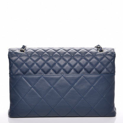 Chanel Calfskin Quilted In the Business Flap Dark Navy Blue 3 of 7