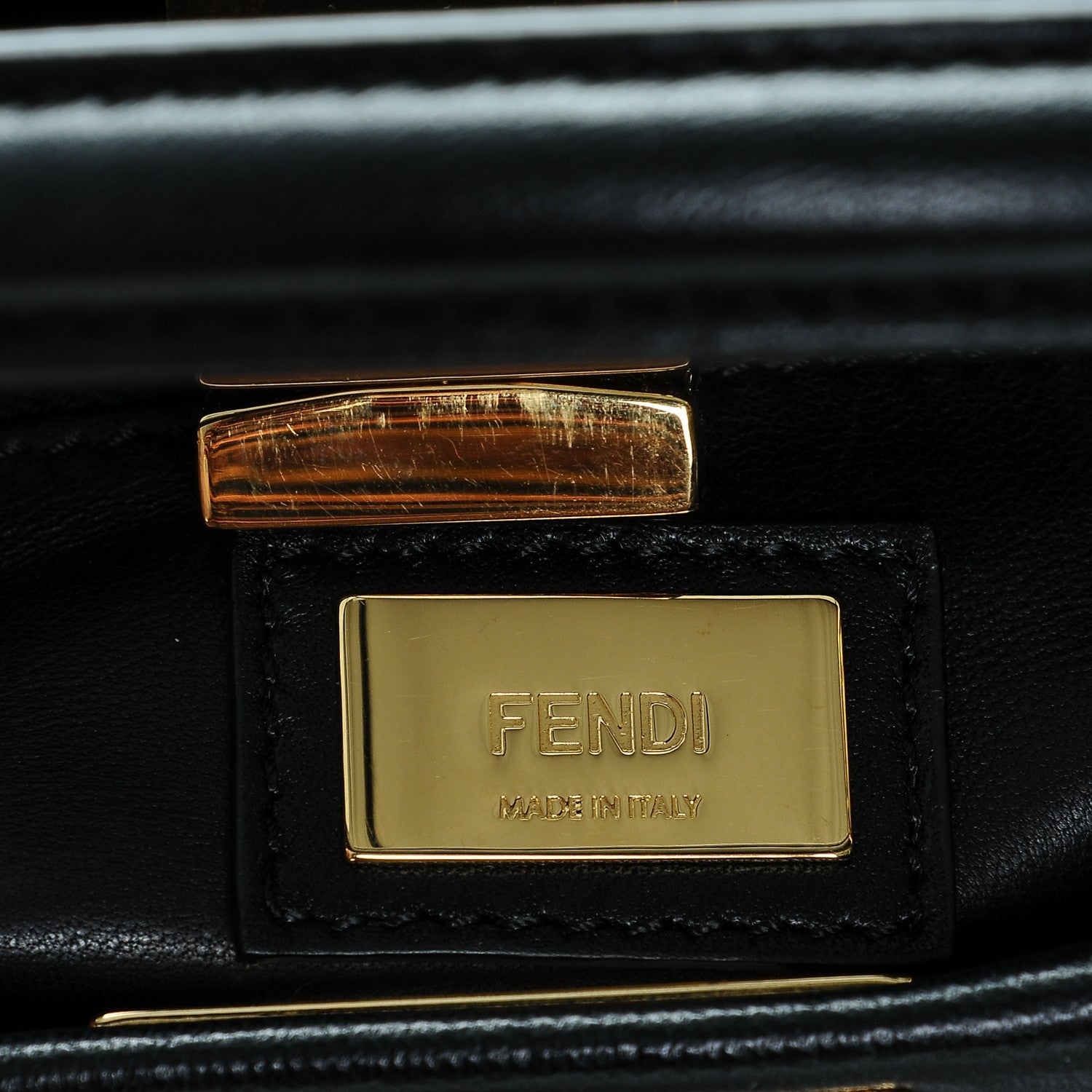 Fendi Nappa Mini Peekaboo Iconic Satchel Black 7 of 8