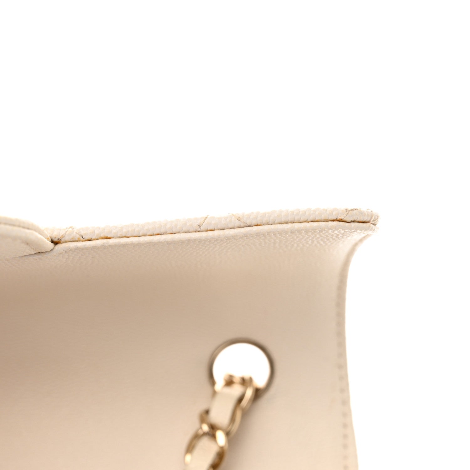 Chanel Caviar Quilted Mini Rectangular Flap White 14 of 17