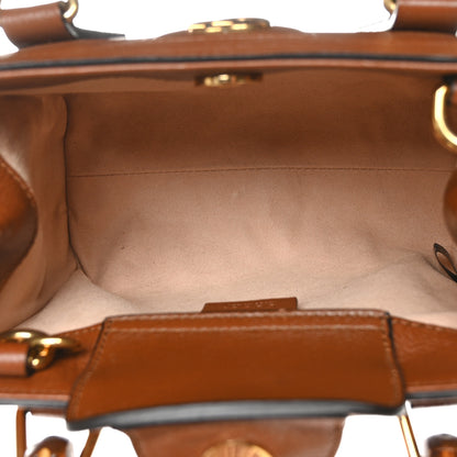 Gucci Wonka Grain Calfskin Mini Diana Tote Bag Cuir Orange Fluo 5 of 10