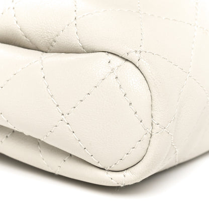 Saint Laurent Lambskin Quilted Monogram Mini Nolita Blanc Vintage 9 of 10