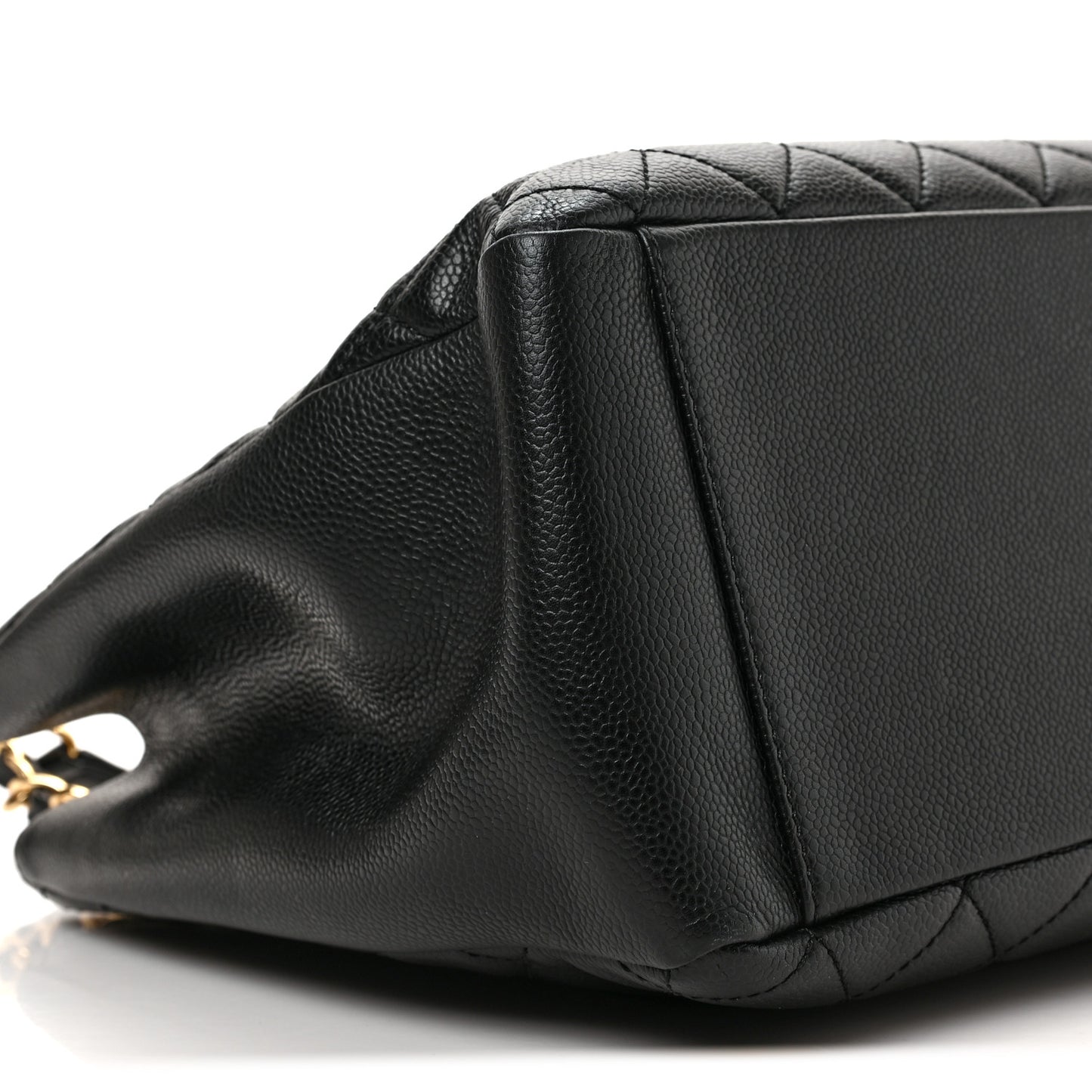 Caviar Quilted Grand Shopping Tote GST Black