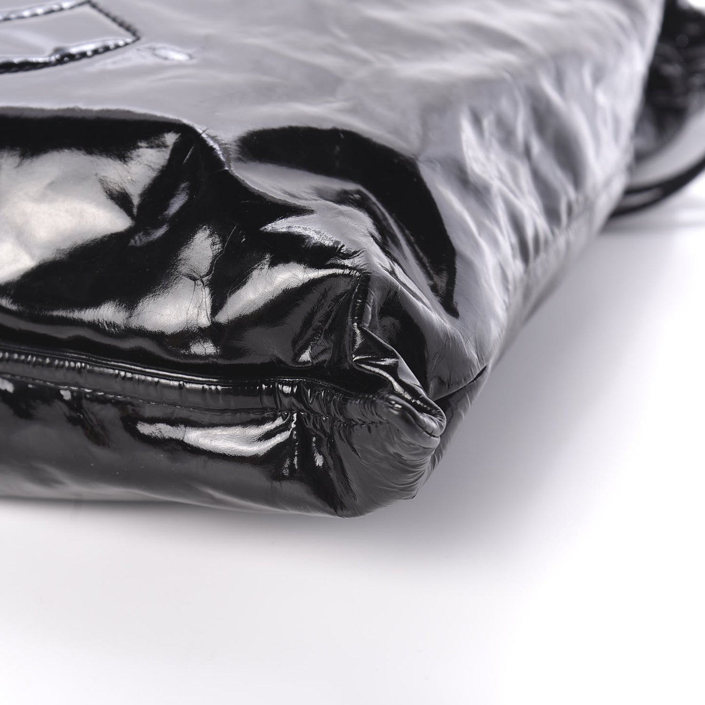 Patent Bonbons Shopper Tote Black