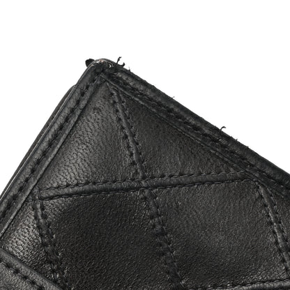 Chanel Lambskin Diamond Stitched Compact French Wallet Black 11 of 14