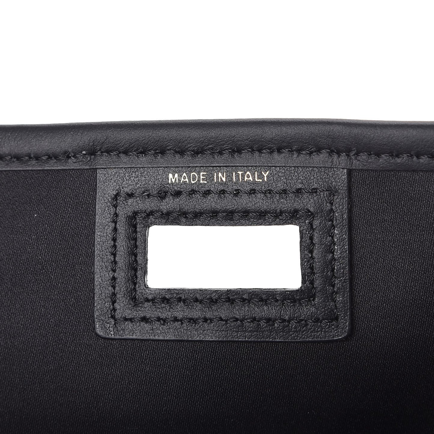 Glazed Fabric Vitello Century FF 1974 Stamp Patch Mini Peekaboo Defender Cover Mogano Panna Black