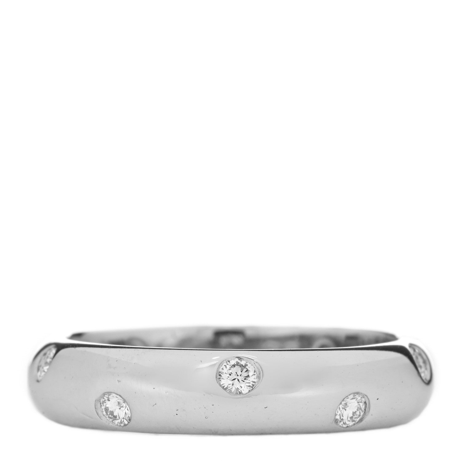 Tiffany Platinum Diamond 4mm Etoile Band Ring 50 5.5 3 of 4
