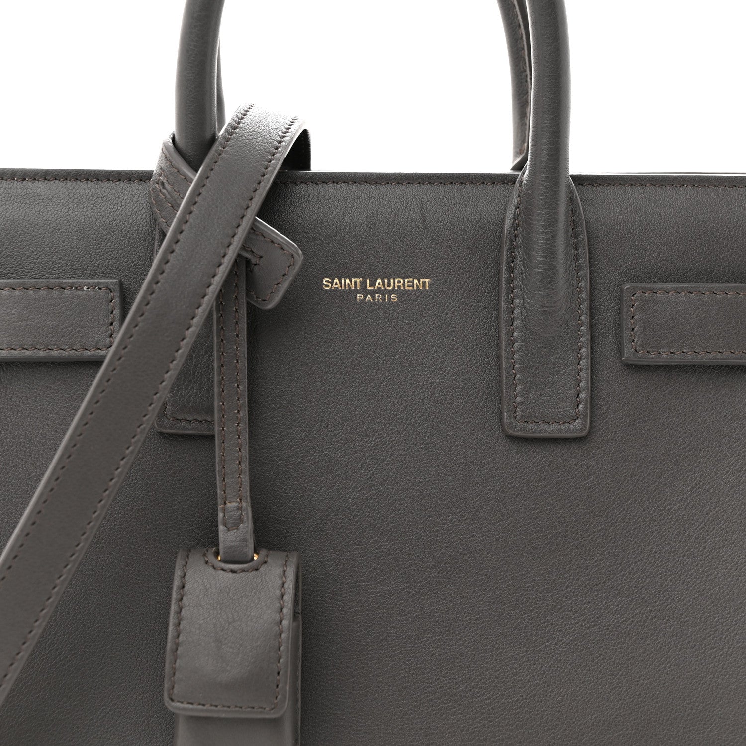 Saint Laurent SAINT LAURENT Calfskin Nano Sac De Jour Fog 7 of 12