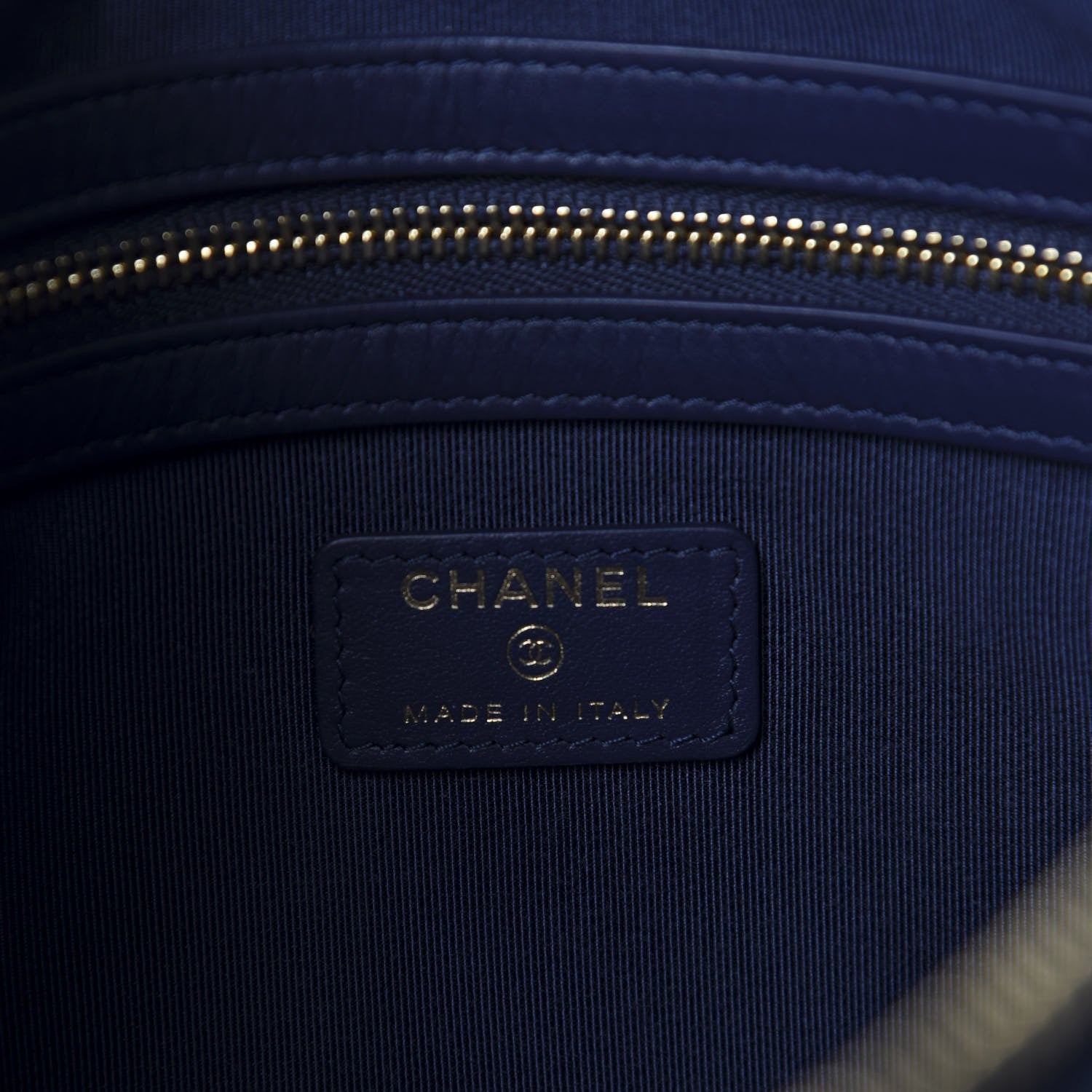 Chanel Denim Quilted Large 19 Cosmetic Case Blue 6 of 8