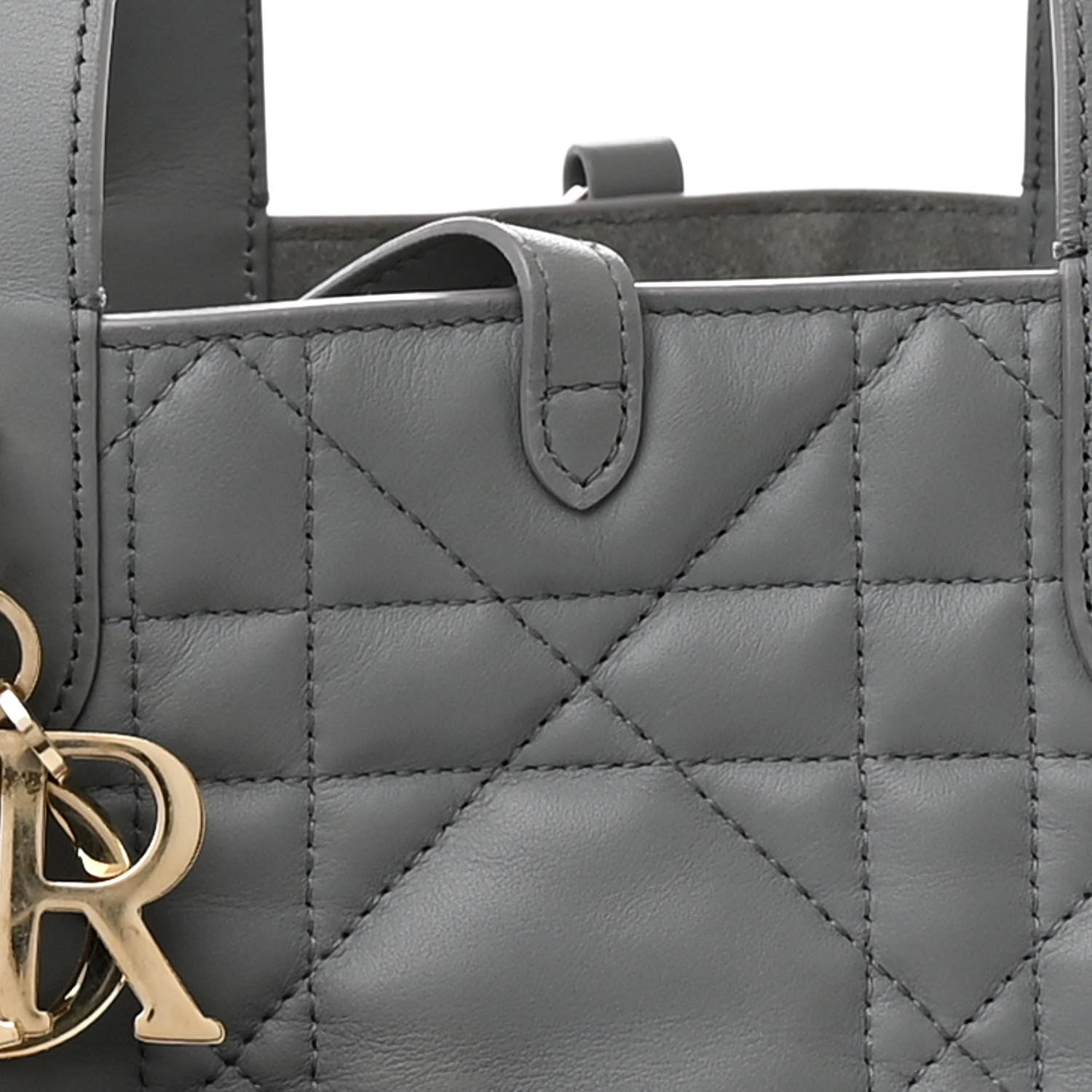 Christian Dior Calfskin Macrocannage Medium Toujours Grey 10 of 14