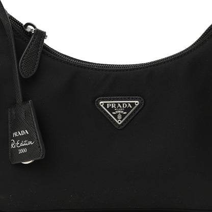 Prada Tessuto Nylon Mini Re-Edition 2000 Bag Black 8 of 10