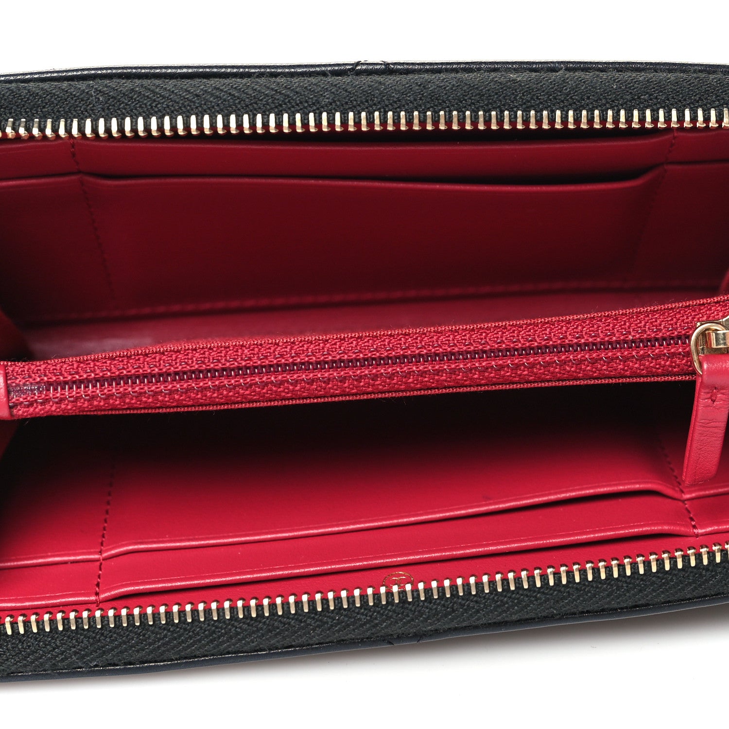 Chanel Goatskin Quilted Medium Chanel 19 Zipped Wallet Black 5 of 8