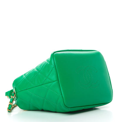 Chanel Lambskin Quilted Small Perfect Meeting Hobo Green 4 of 13
