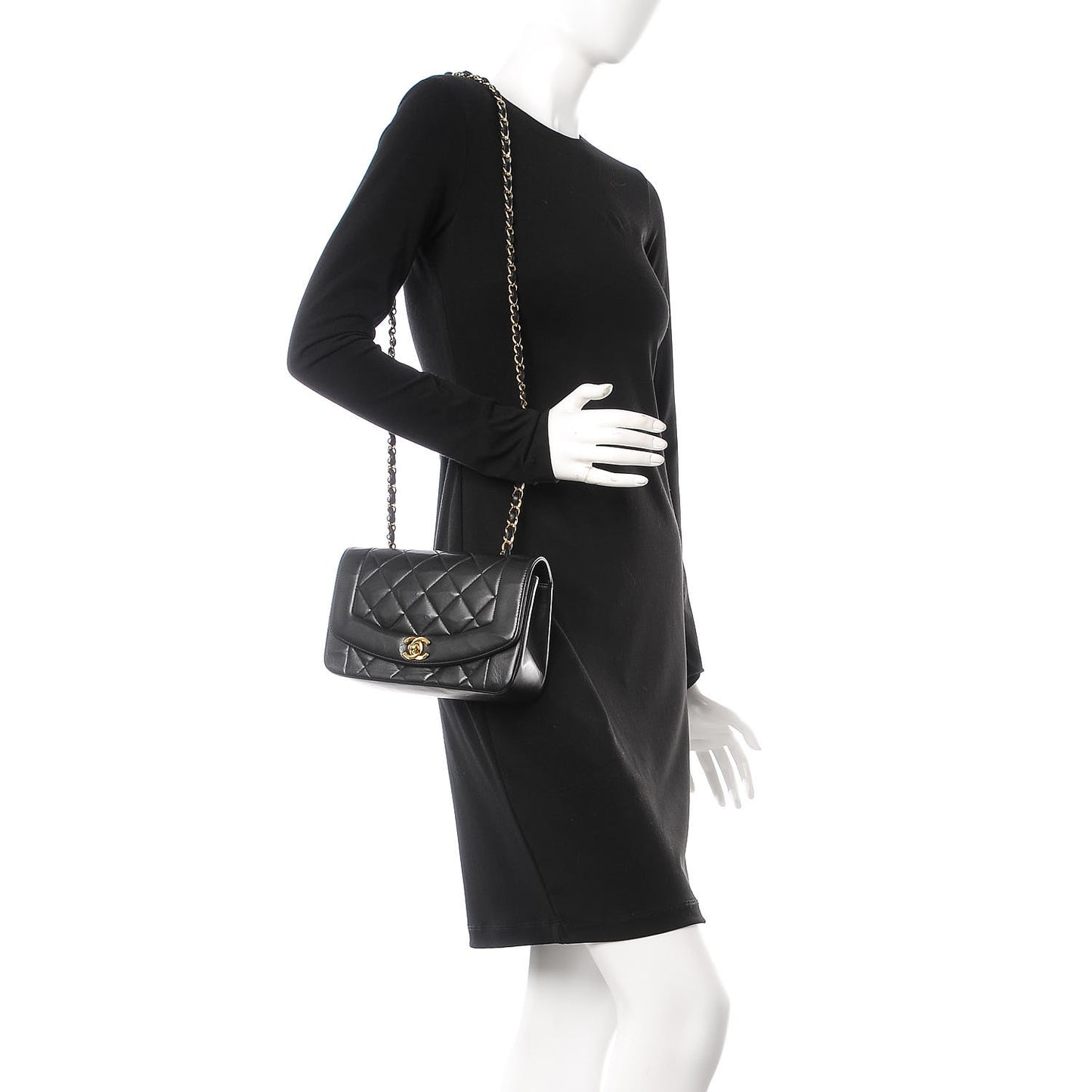 Lambskin Quilted Small Single Flap Black