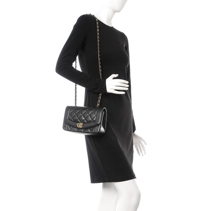 Chanel Lambskin Quilted Small Single Flap Black 2 of 15