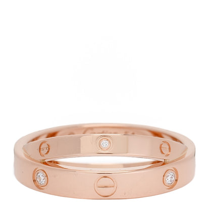Cartier 18K Pink Gold 6 Diamond LOVE Ring 54 7 1 of 5