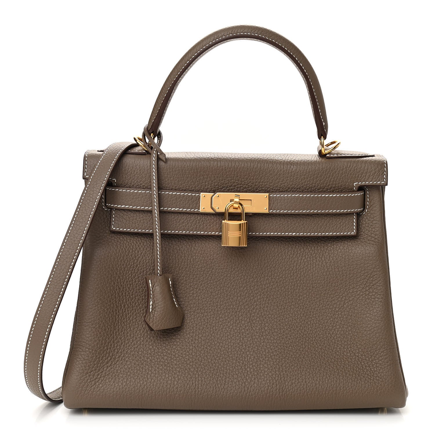 Hermes Togo Kelly Retourne 28 Etoupe 1 of 11