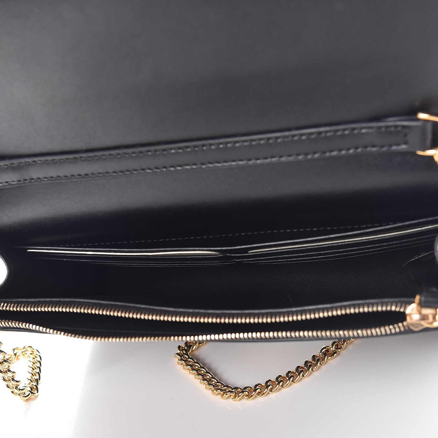 Vitello Liberty Lucido F is Fendi Medium Envelope Wallet on Chain Black