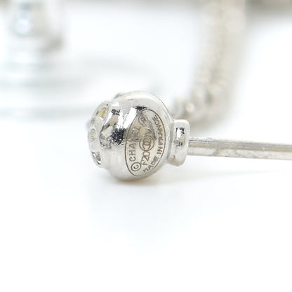Chanel Baguette Crystal CC Drop Earrings Silver 4 of 6