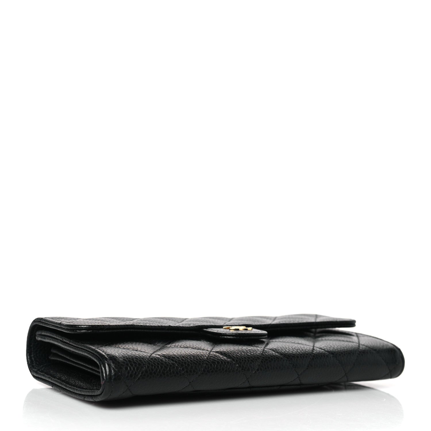 Chanel Caviar Quilted Long Flap Wallet Black 4 of 8