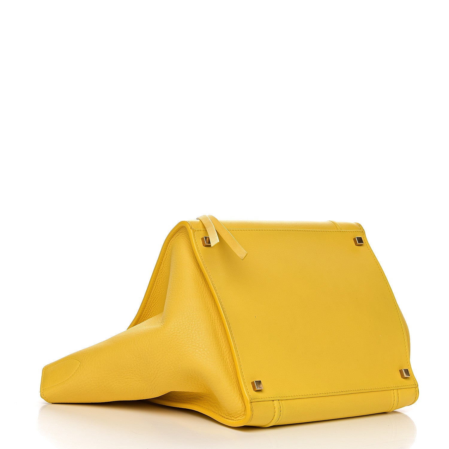 Celine Supple Calfskin Medium Phantom Luggage Sun Yellow 3 of 9