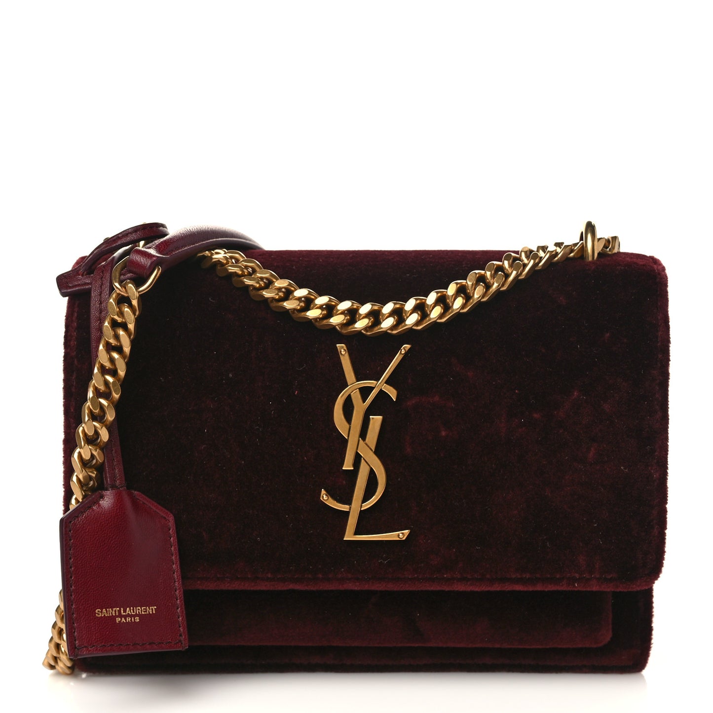 Velvet Small Monogram Sunset Burgundy
