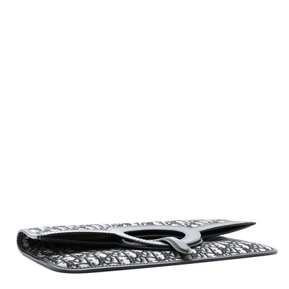Christian Dior Oblique Fold Over Clutch Blue 4 of 11