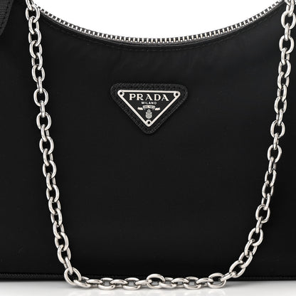 Prada Nylon Re-Edition 2005 Shoulder Bag Black 9 of 11
