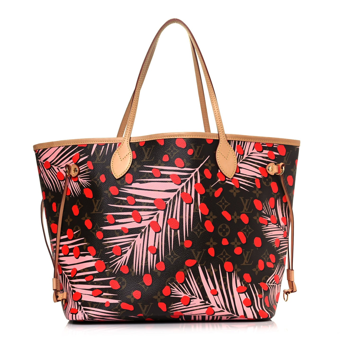 Monogram Jungle Dots Neo Neverfull MM Sugar Pink Poppy