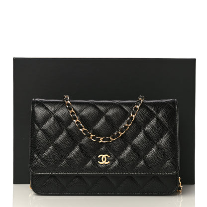 Chanel Caviar Quilted Wallet On Chain WOC Black 12 of 12