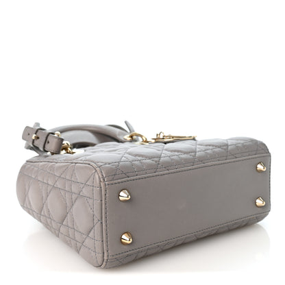 Christian Dior Lambskin Cannage Small My ABCDior Lady Dior Grey 4 of 10