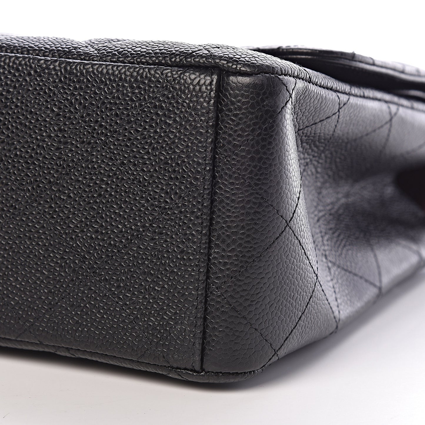 Caviar Quilted Maxi Double Flap Black