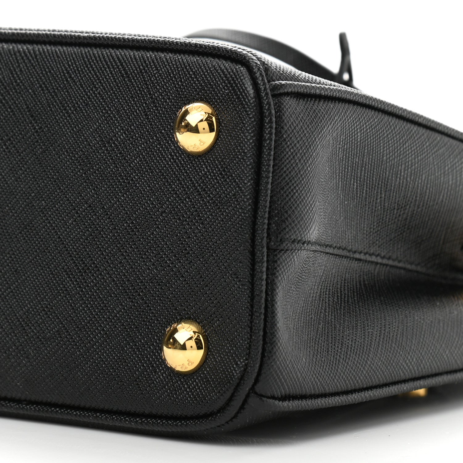 Prada Saffiano Lux Mini Galleria Double Zip Tote Black 9 of 10