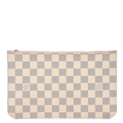 Louis Vuitton Damier Azur Neverfull MM GM Pochette Rose Ballerine 1 of 11