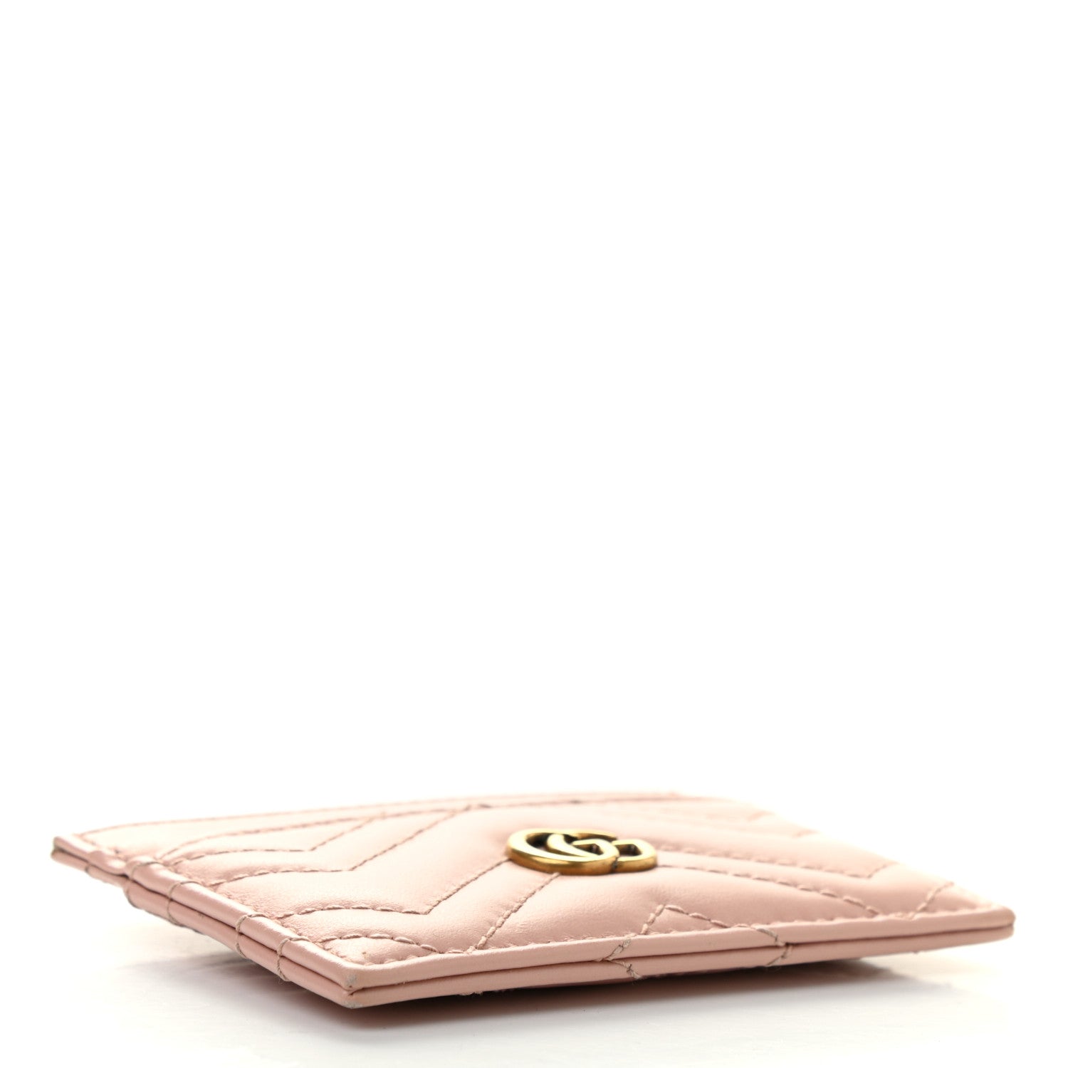 Gucci Calfskin Matelasse GG Marmont Card Holder Perfect Pink 4 of 7