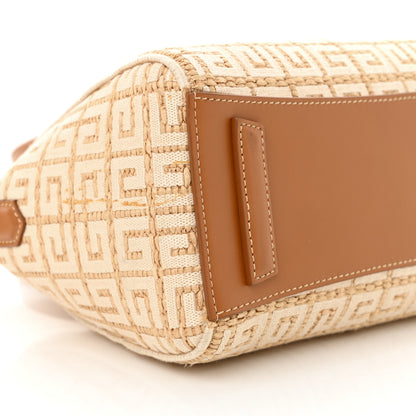 Givenchy Raffia Jacquard Fabric 4G Mini Antigona Beige 9 of 15