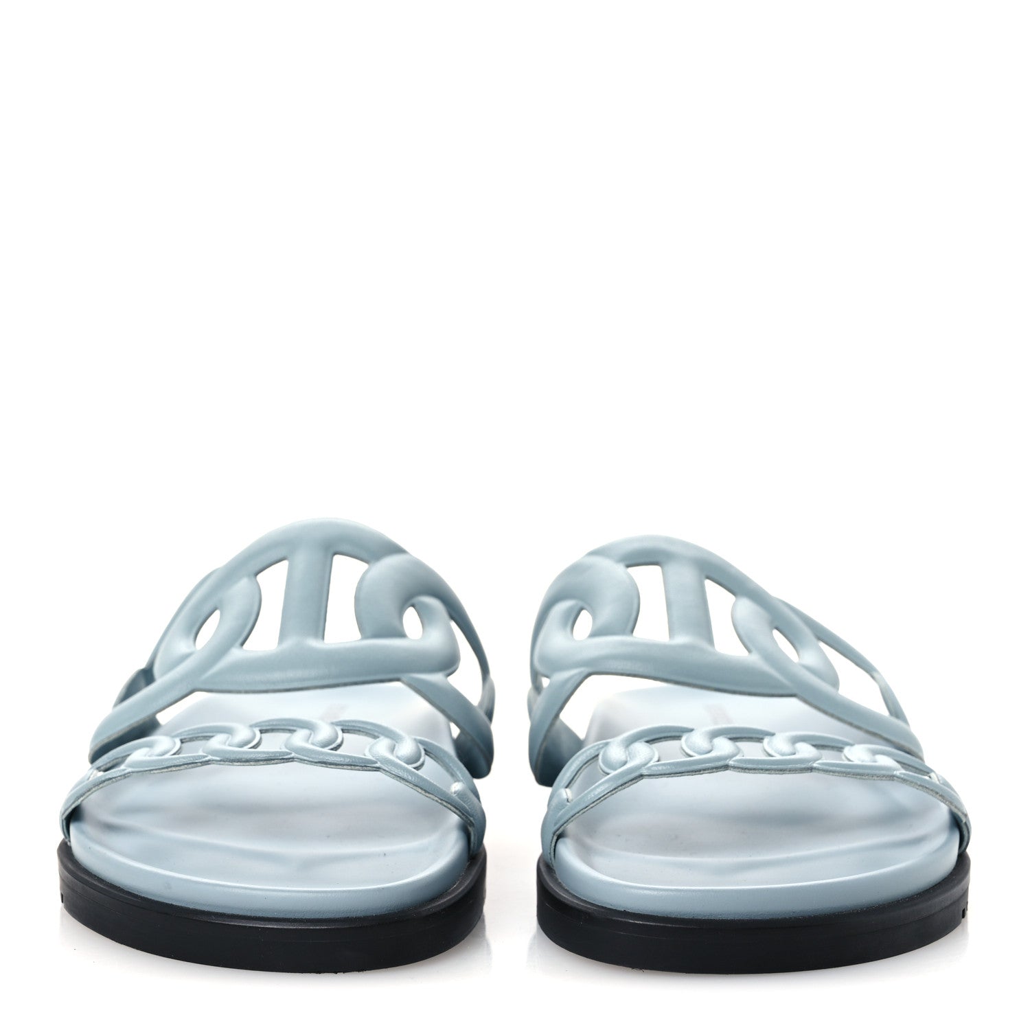 Hermes Nappa Extra Sandals 37.5 Bleu Jean 37.5 Bleu Jean 3 of 13
