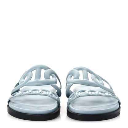Hermes Nappa Extra Sandals 37.5 Bleu Jean 37.5 Bleu Jean 3 of 13