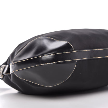 Prada Tessuto Nylon Soft Calfskin Shoulder Bag Black 6 of 10
